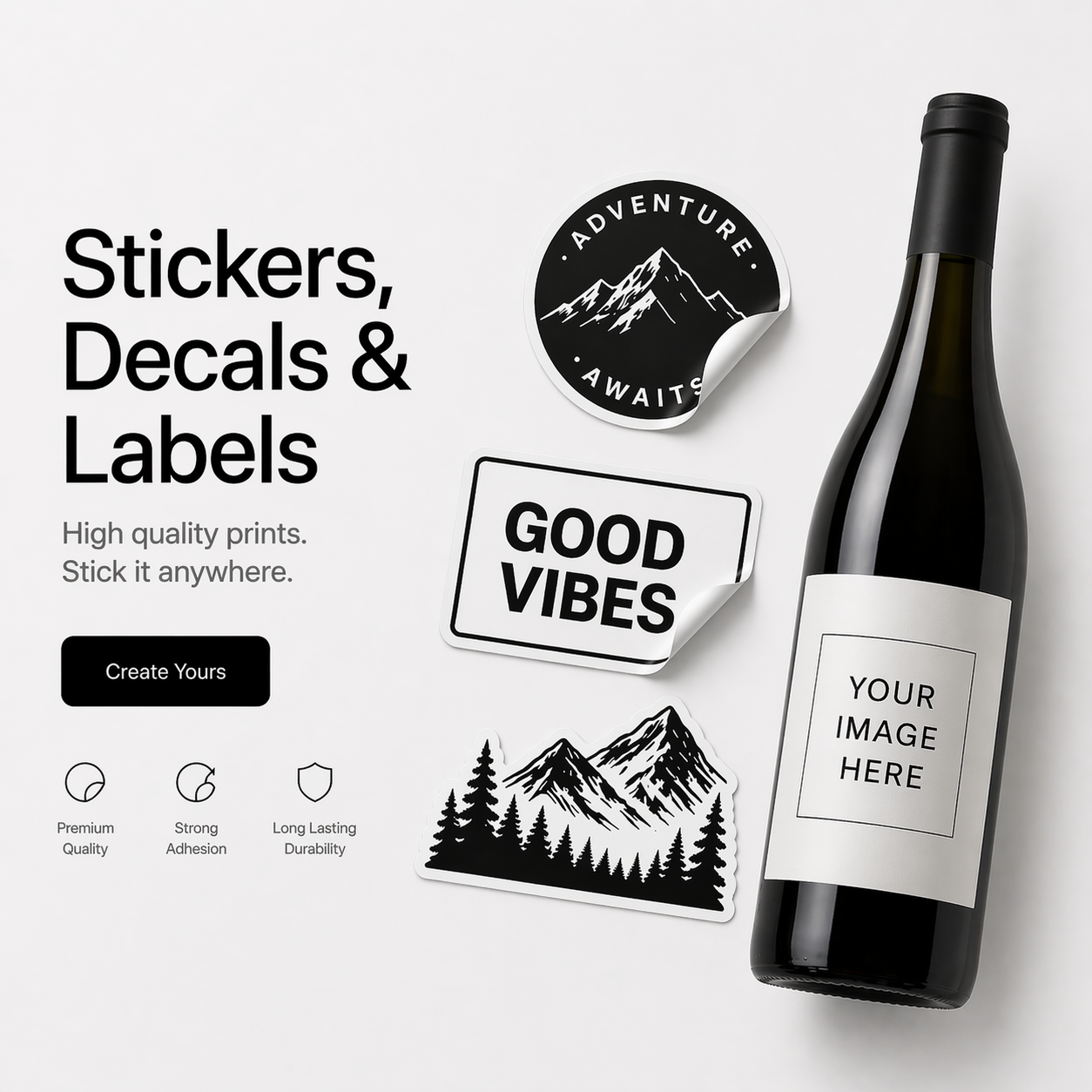 Stickers, Decals & Labels