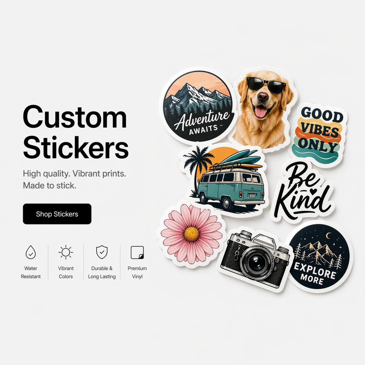 Custom Printed Stickers & Decals