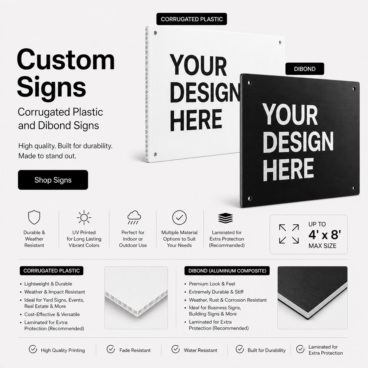 Custom Printed Signs